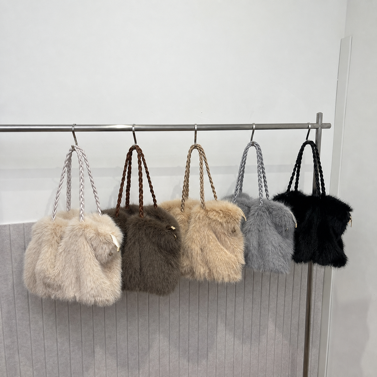Bolsa Tote de Peluche Mujer Gran Capacidad Estilo Urban - 4