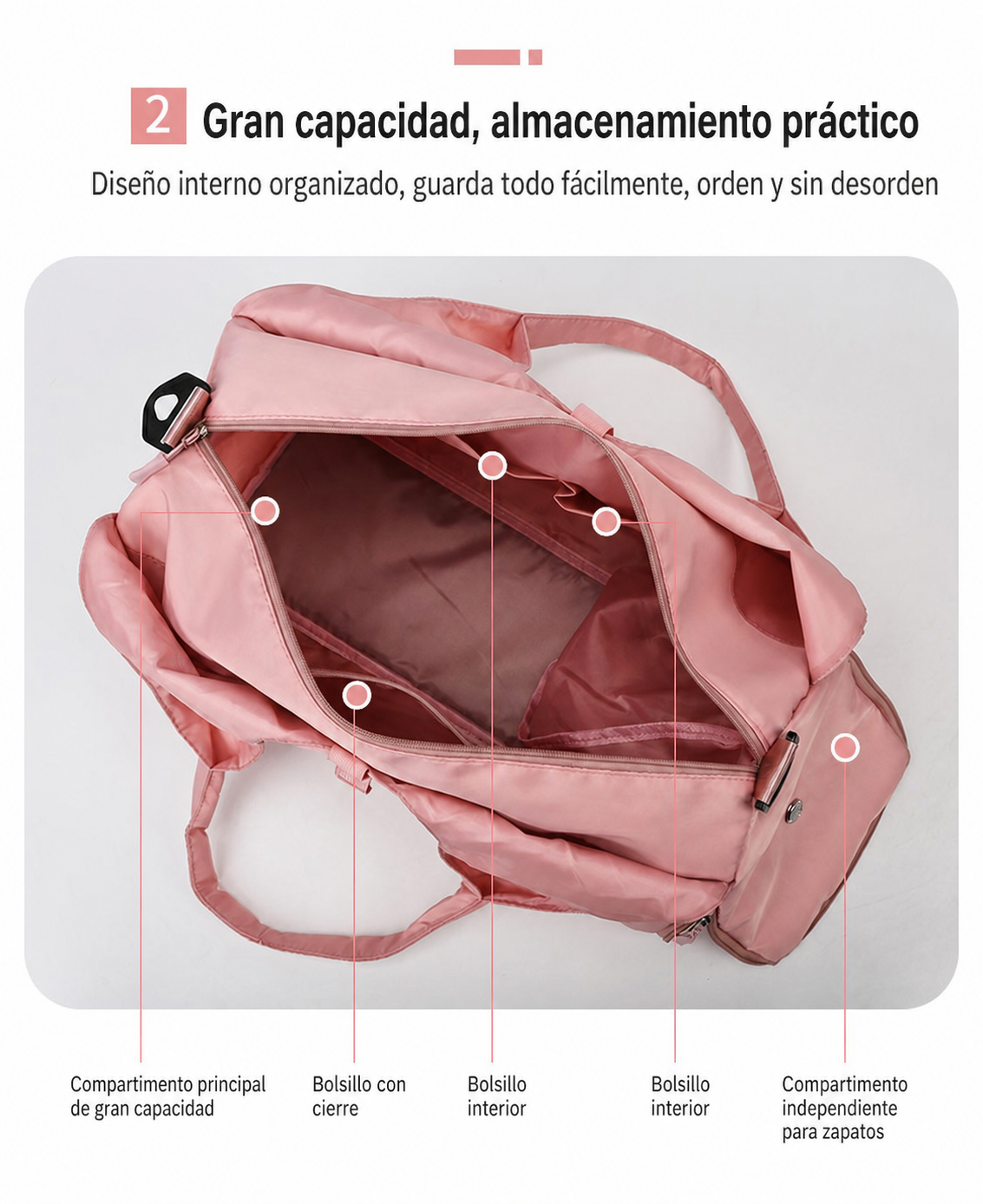 Bolsa Deportiva Mujer con Compartimento para Zapatos - 15