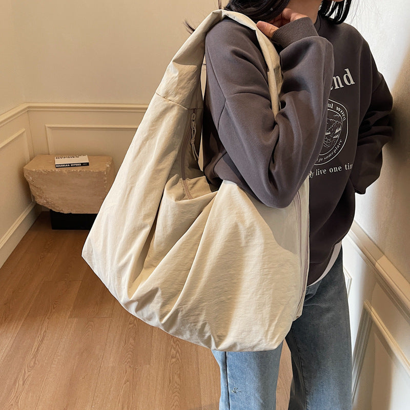 Bolsa tote de lona grande estilo minimalista