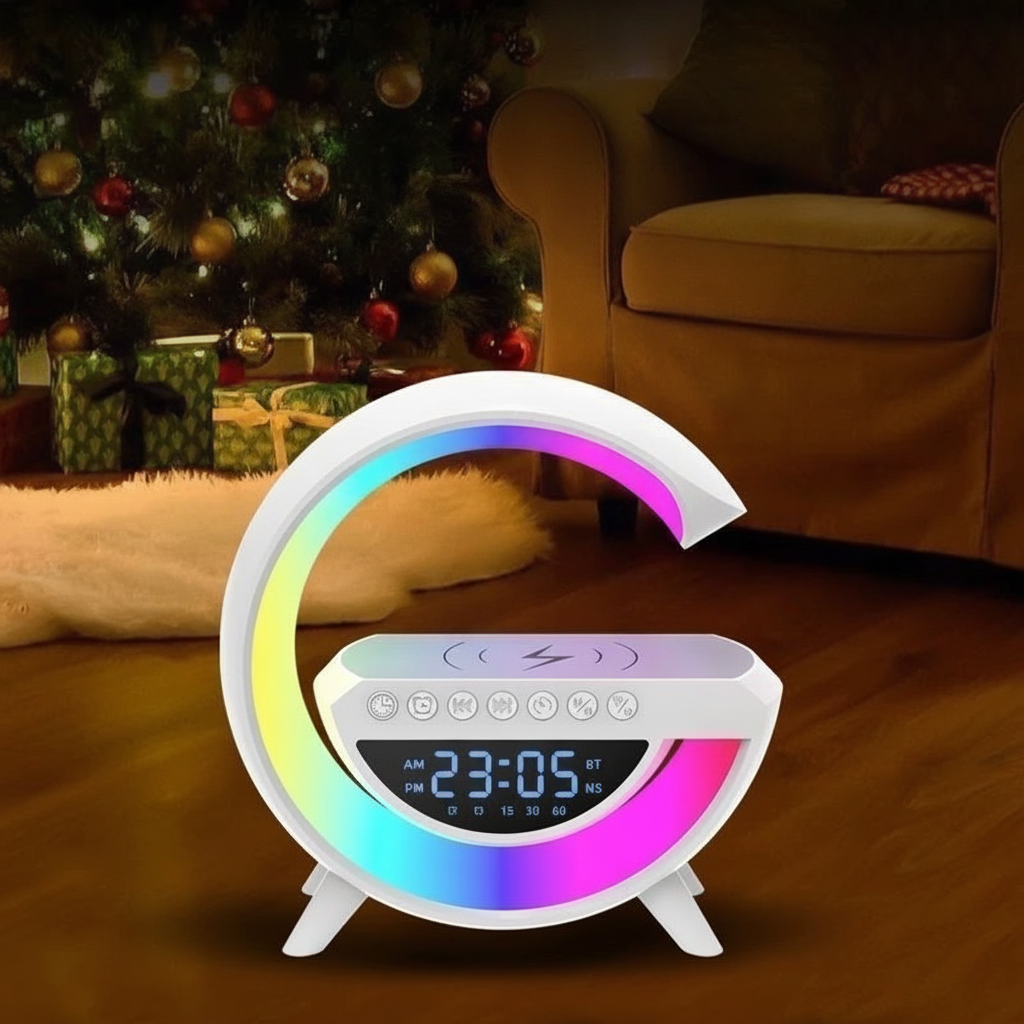 Bocina Bluetooth 4 en 1 con reloj, alarma y luz LED - 3