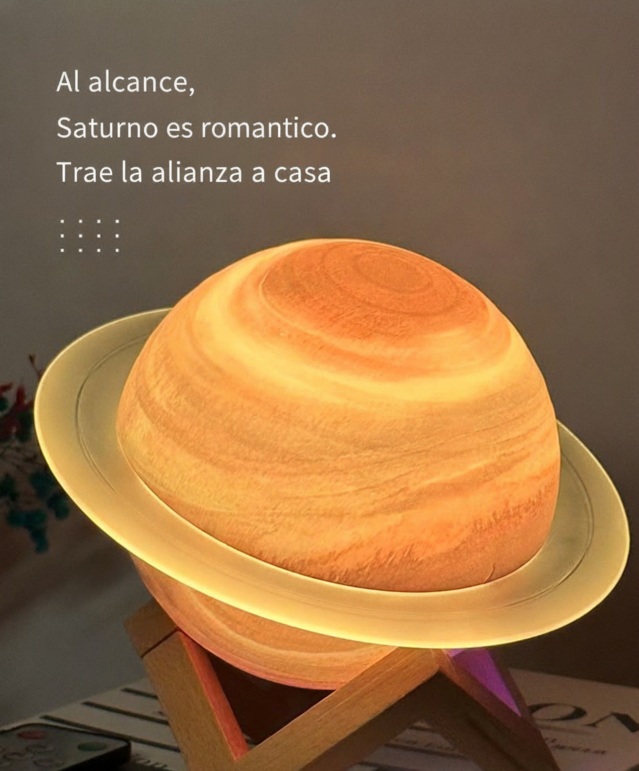 Bocina Bluetooth Anillo de Saturno con Luz LED - 9