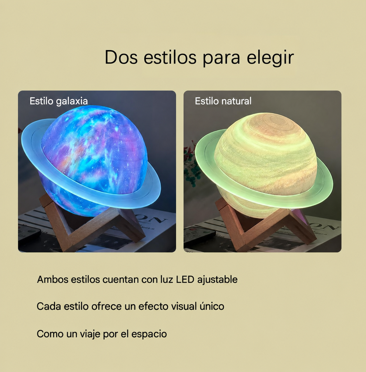 Bocina Bluetooth Anillo de Saturno con Luz LED - 10