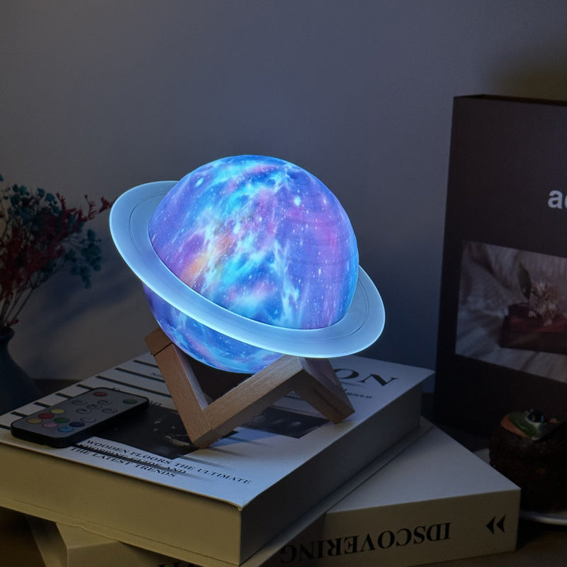 Bocina Bluetooth Anillo de Saturno con Luz LED