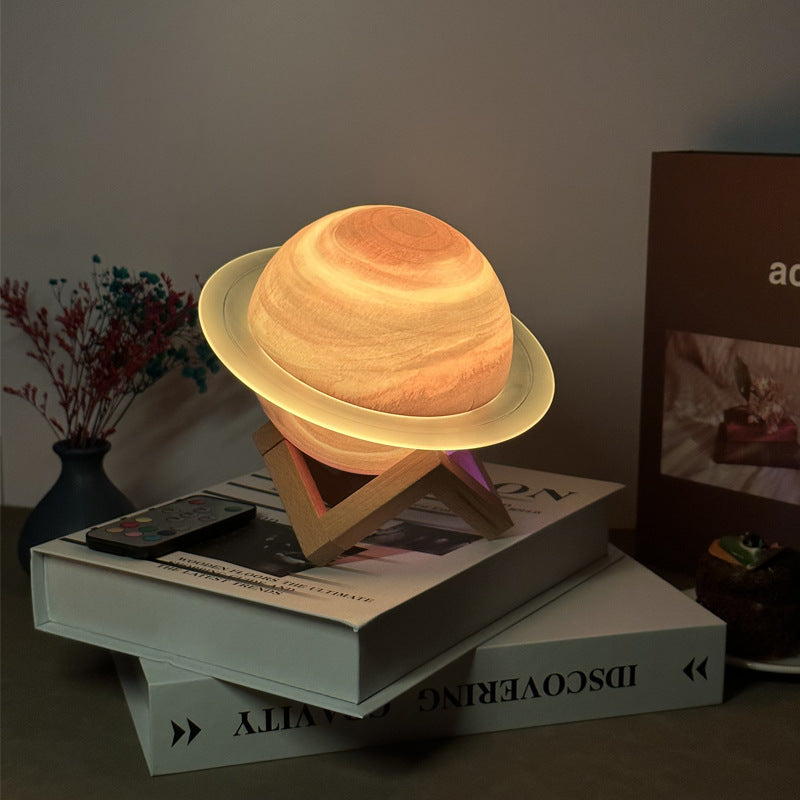 Bocina Bluetooth Anillo de Saturno con Luz LED