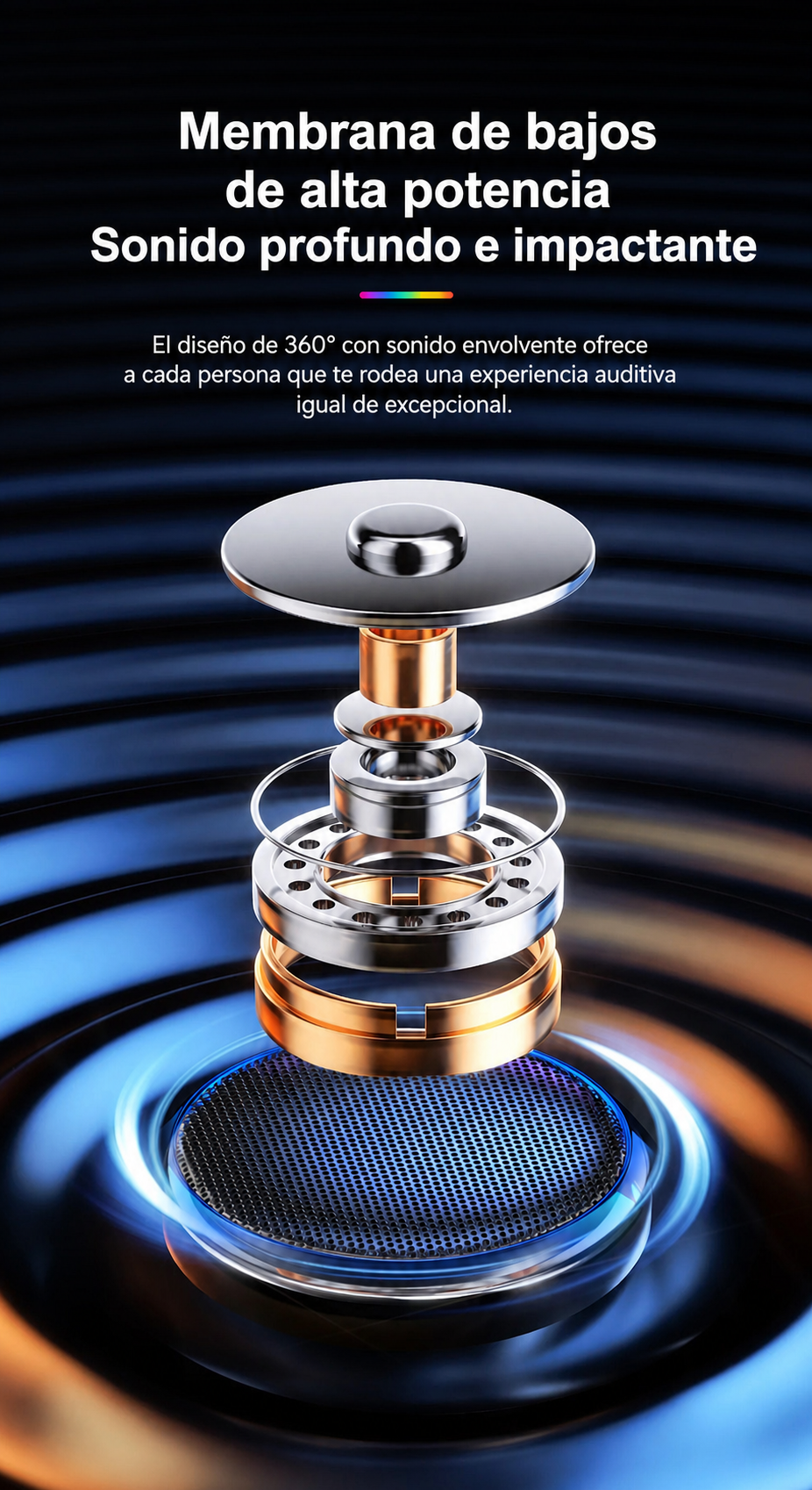 Bocina Bluetooth Mini Portátil con Graves Potentes - 15