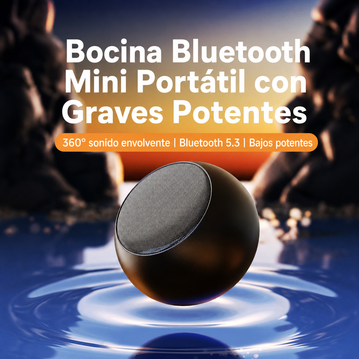 Bocina Bluetooth Mini Portátil con Graves Potentes - 2