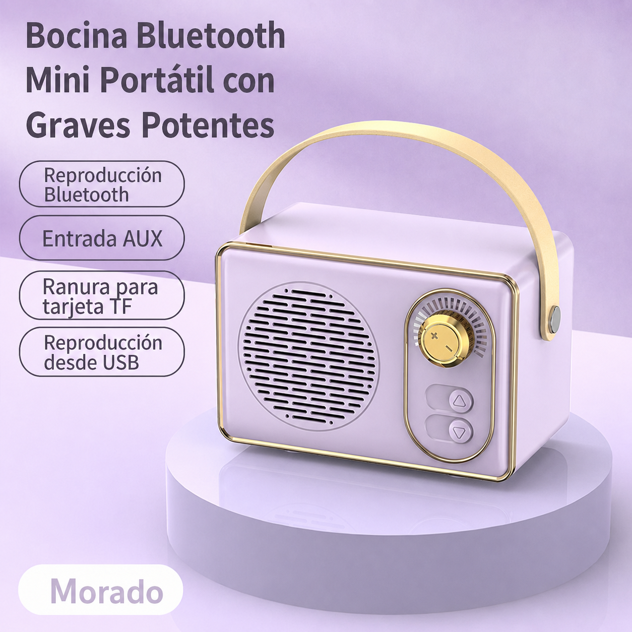 Bocina Bluetooth Mini Portátil con Graves Potentes - 7