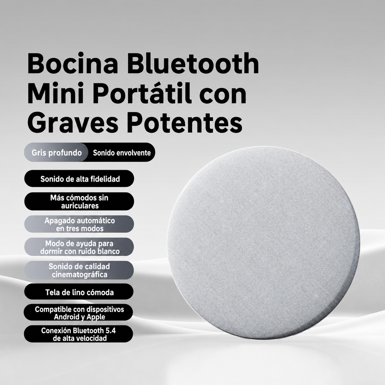 Bocina Bluetooth Mini Portátil con Graves Potentes