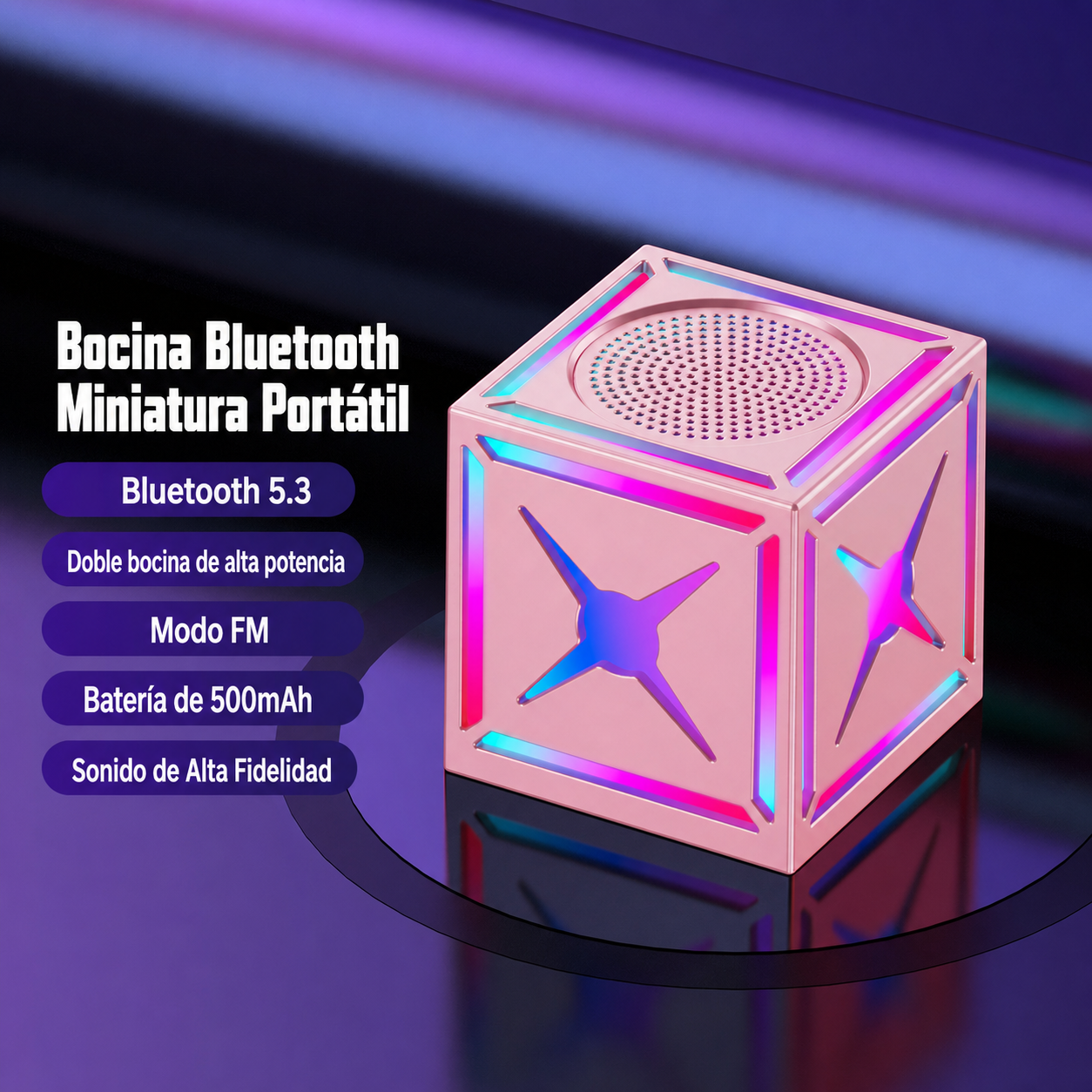 Bocina Bluetooth Mini Portátil con Graves Potentes