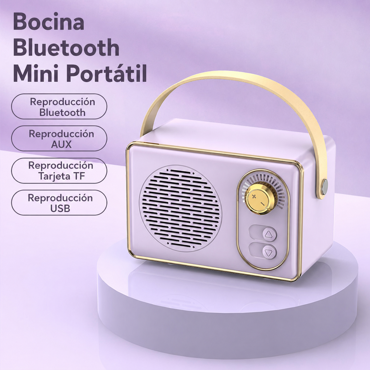 Bocina Bluetooth Mini Portátil con Graves Potentes