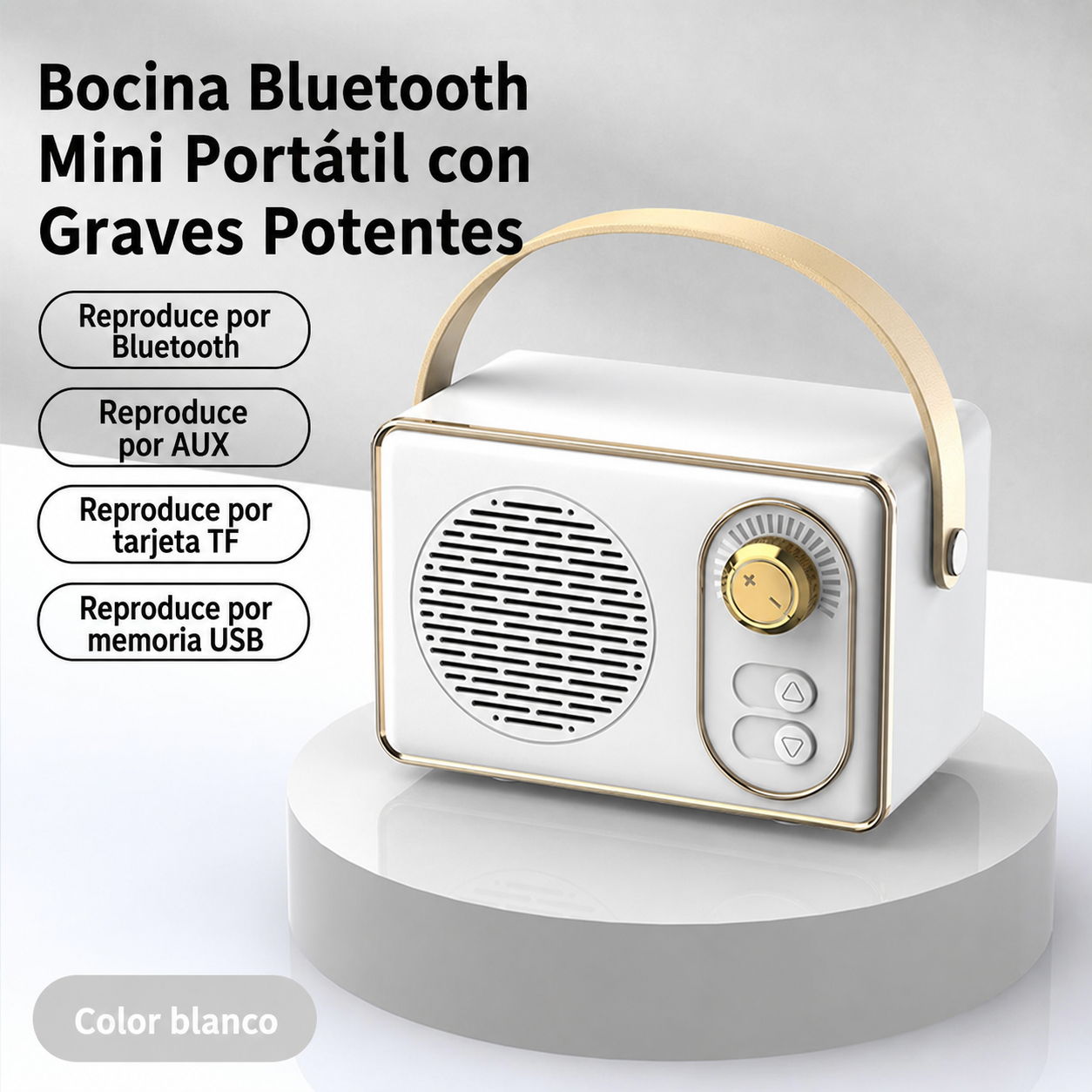 Bocina Bluetooth Mini Portátil con Graves Potentes