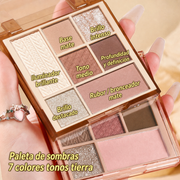 Paleta de sombras 7 colores tonos tierra MINSHZEE - 1
