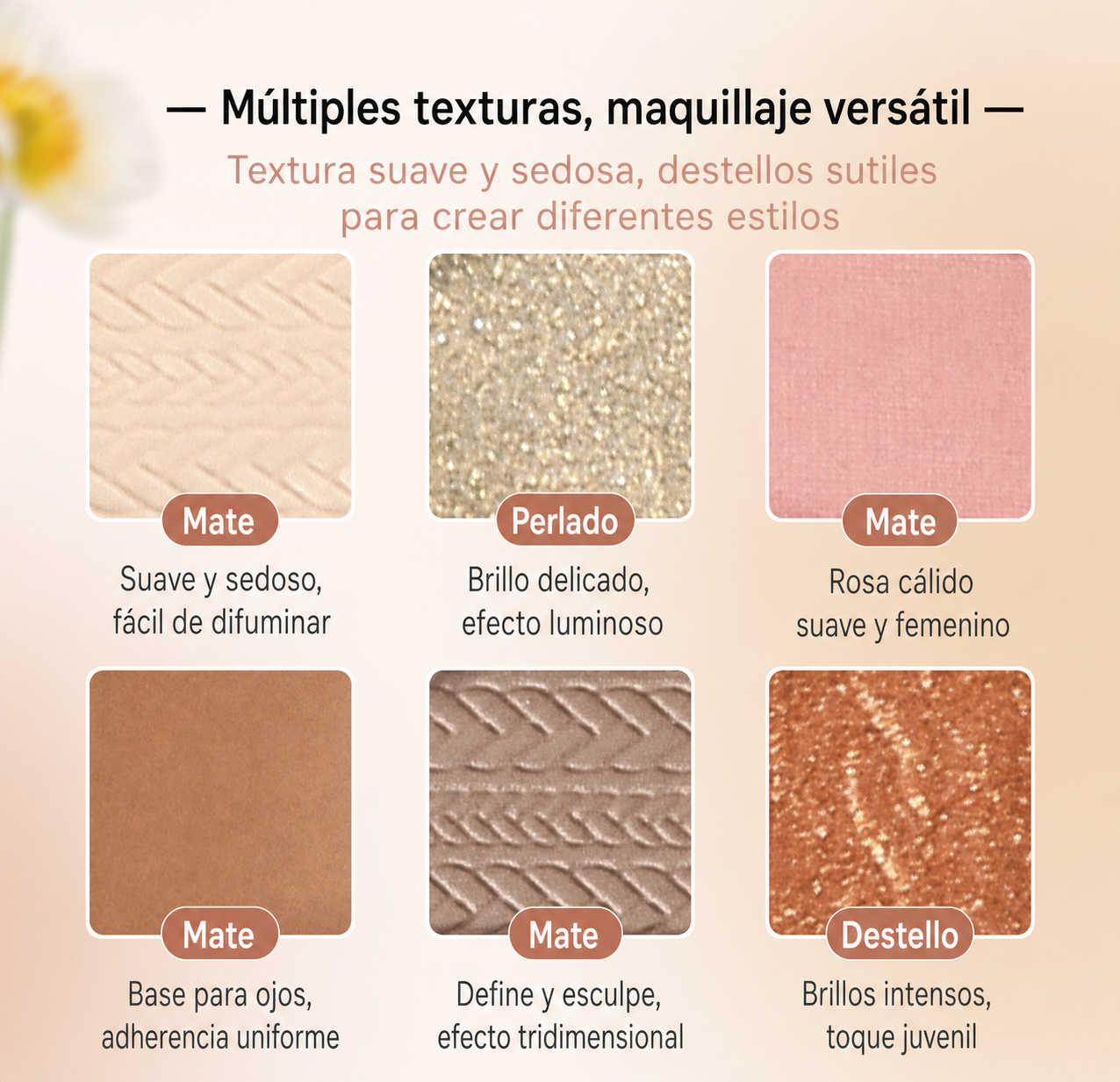 Paleta de sombras 7 colores tonos tierra MINSHZEE - 14
