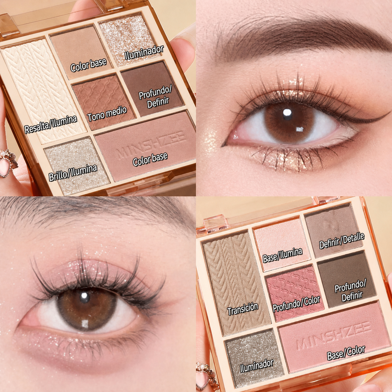 Paleta de sombras 7 colores tonos tierra MINSHZEE - 2
