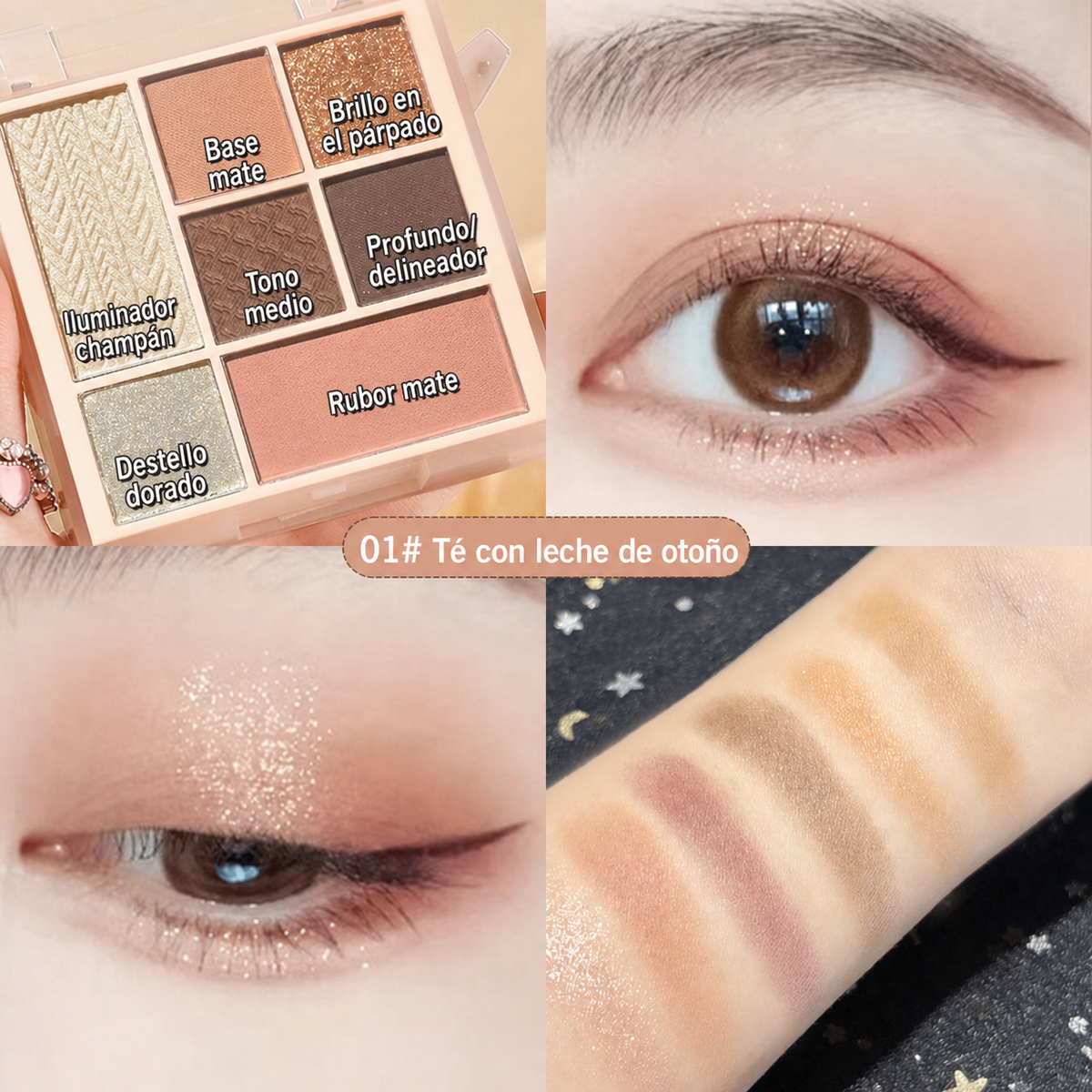 Paleta de sombras 7 colores tonos tierra MINSHZEE - 7