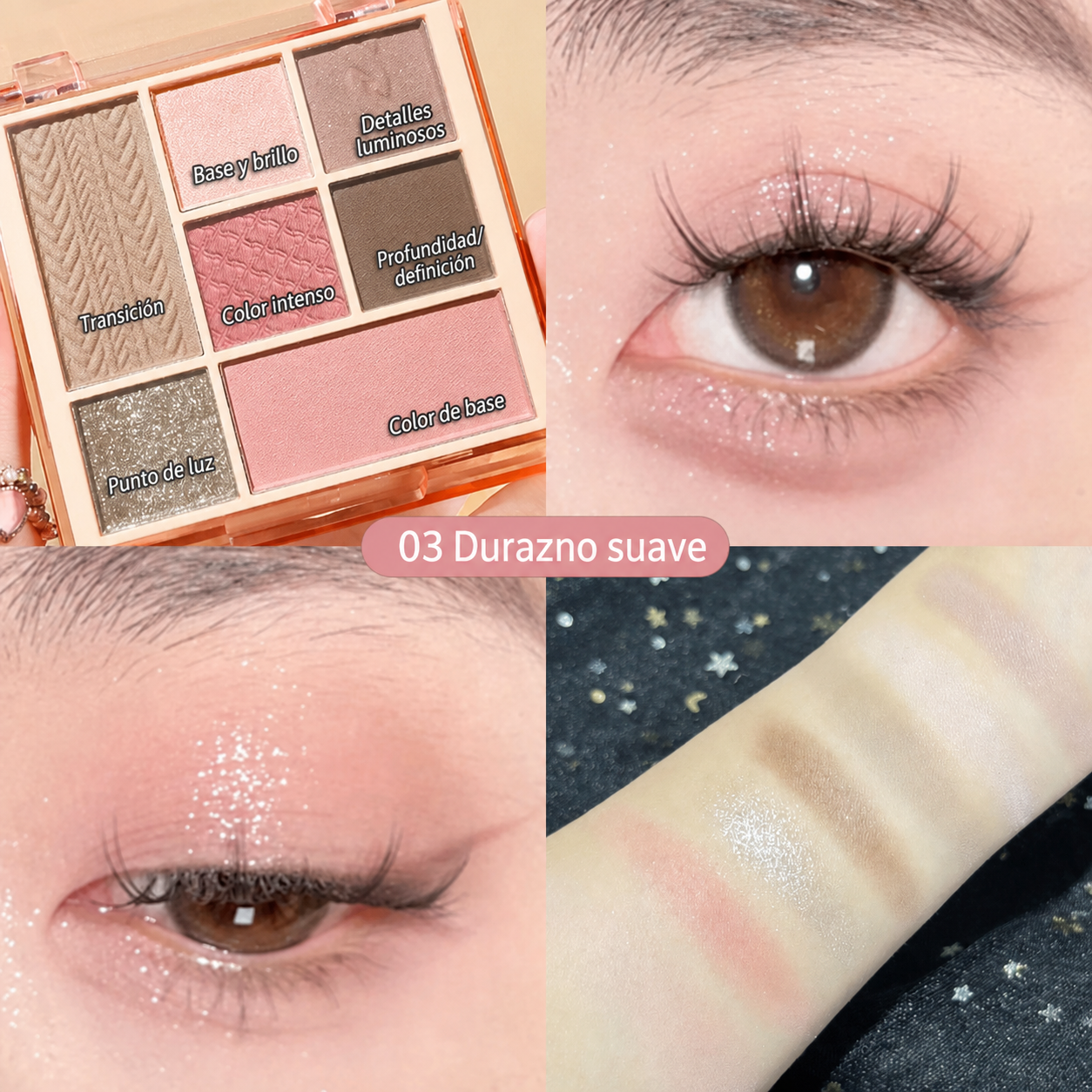 Paleta de sombras 7 colores tonos tierra MINSHZEE