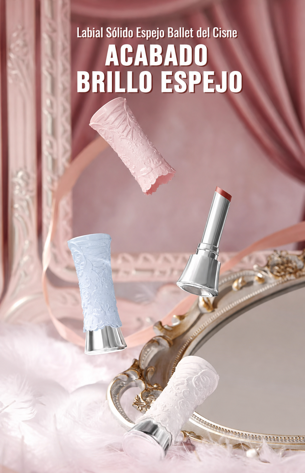 Labial Sólido Espejo Swan Ballet – Acabado Mirror Gloss - 10