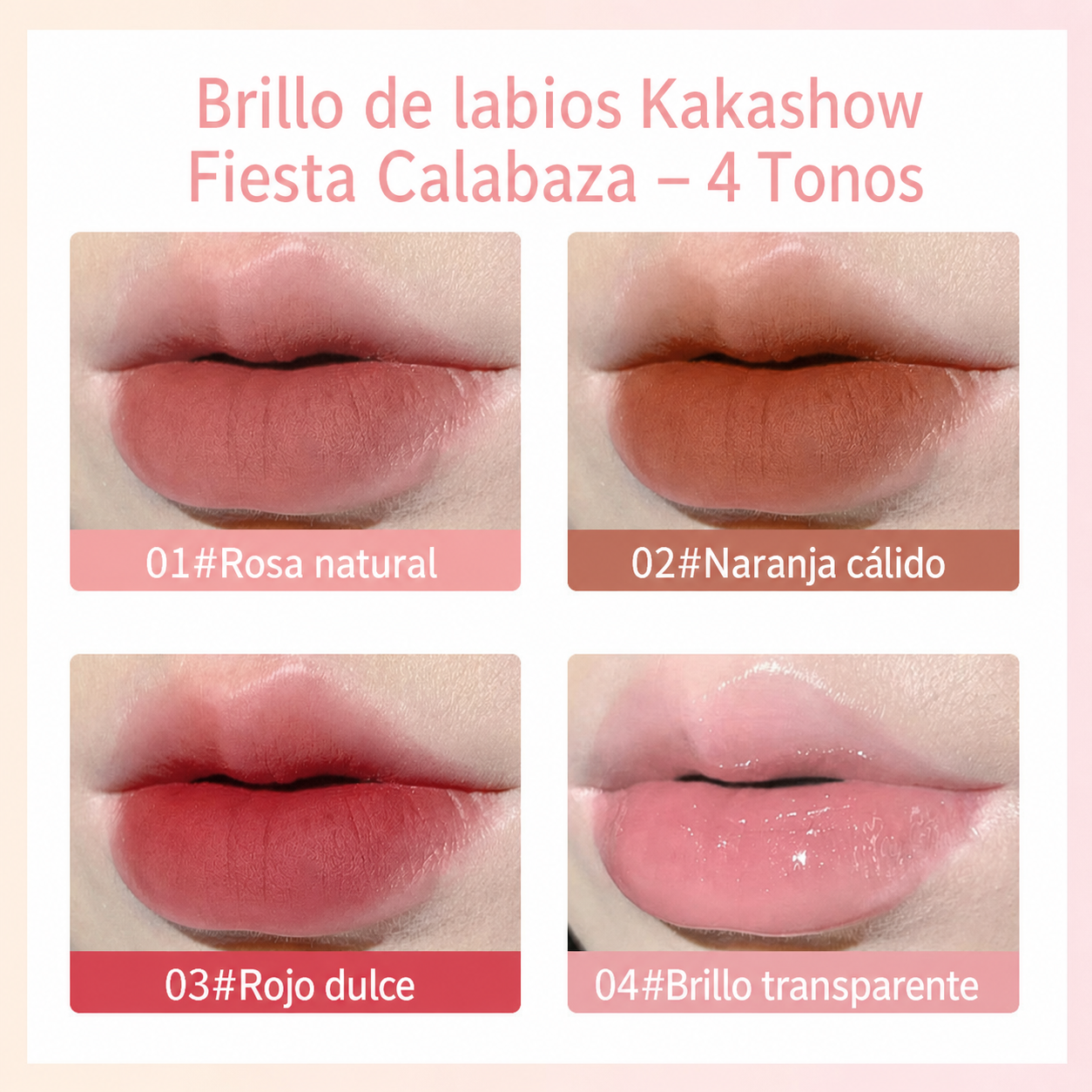 Lip Gloss Kakashow Fiesta Calabaza – 4 Tonos - 3