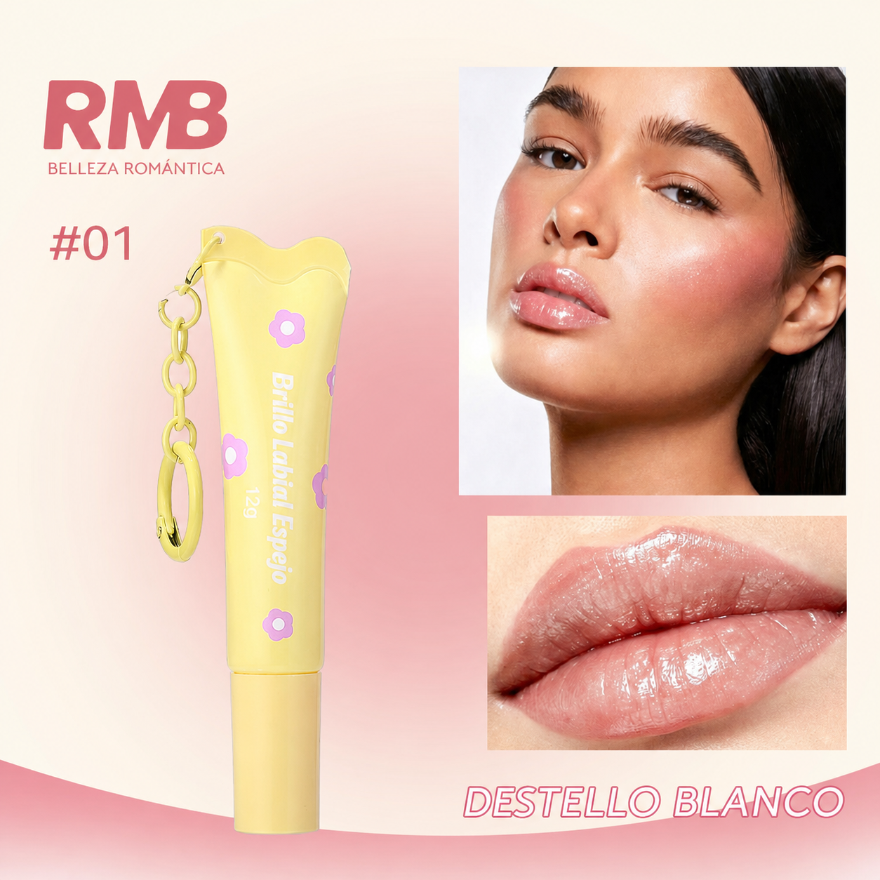 Lip Gloss Espejo Romantic Beauty 12g – 5 Colores - 6