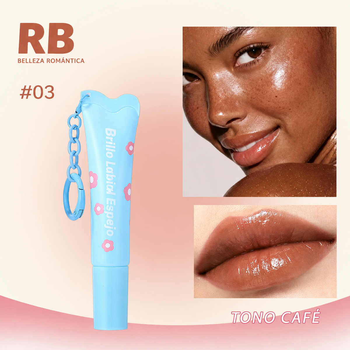 Lip Gloss Espejo Romantic Beauty 12g – 5 Colores - 8