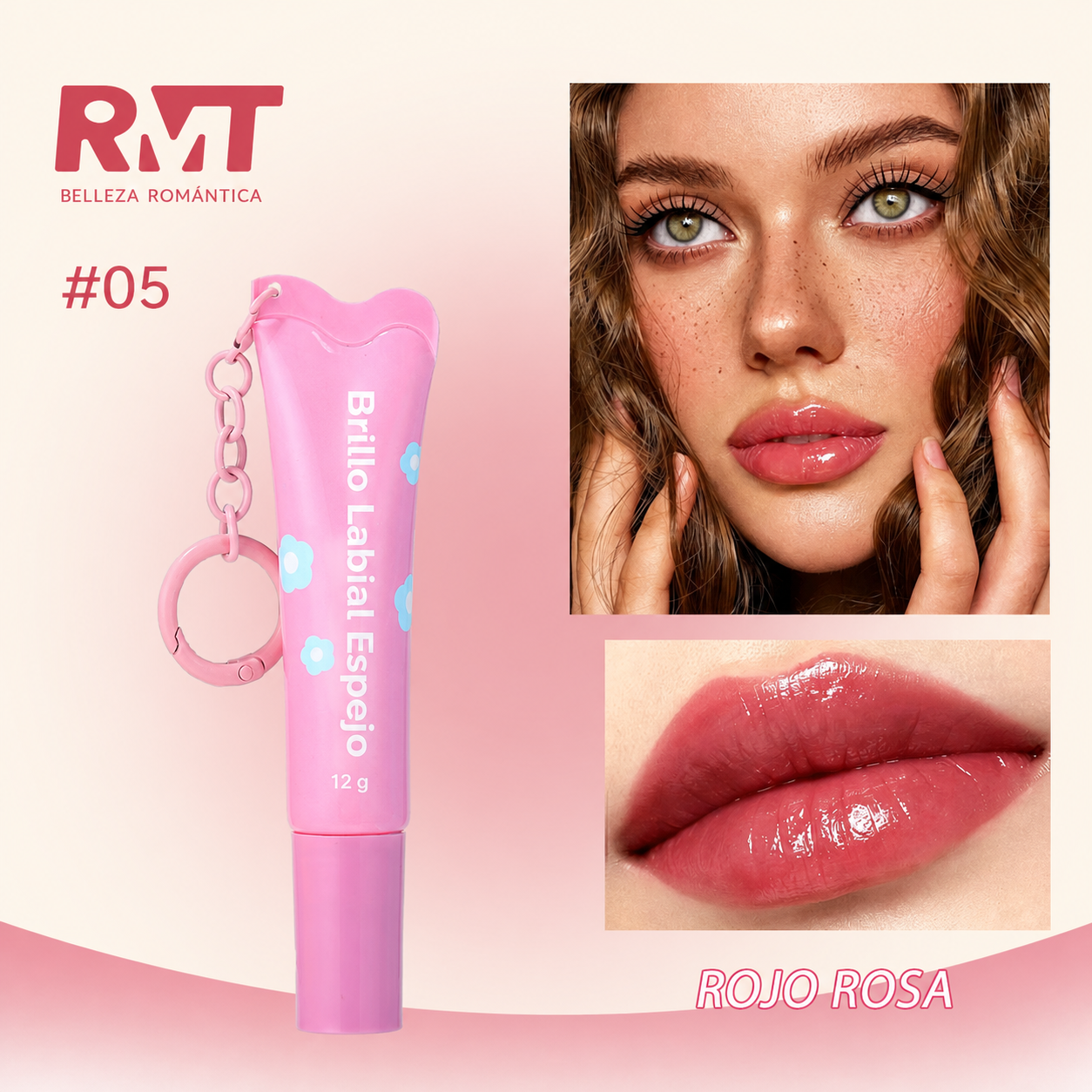 Lip Gloss Espejo Romantic Beauty 12g – 5 Colores - 9