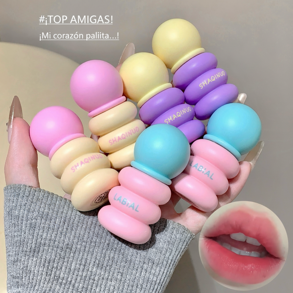 Labial Mate Difuminado Tono a Tono 6 Colores - 1
