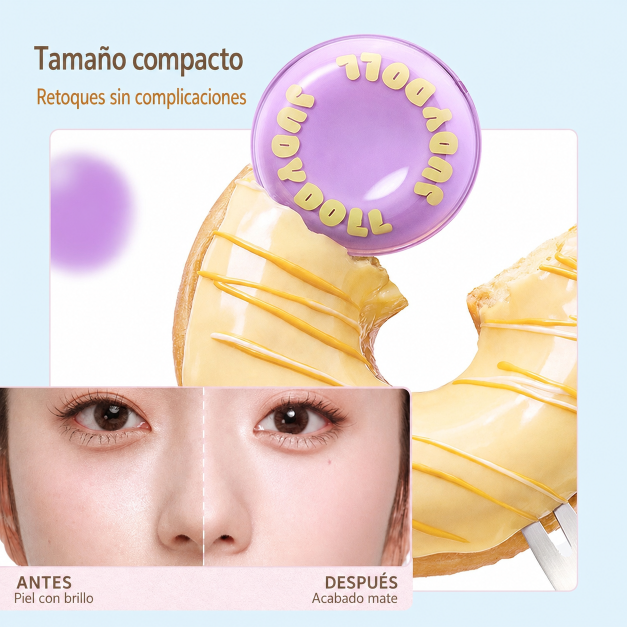 Judydoll Polvo Fijador y Base Cushion Control Grasa - 1