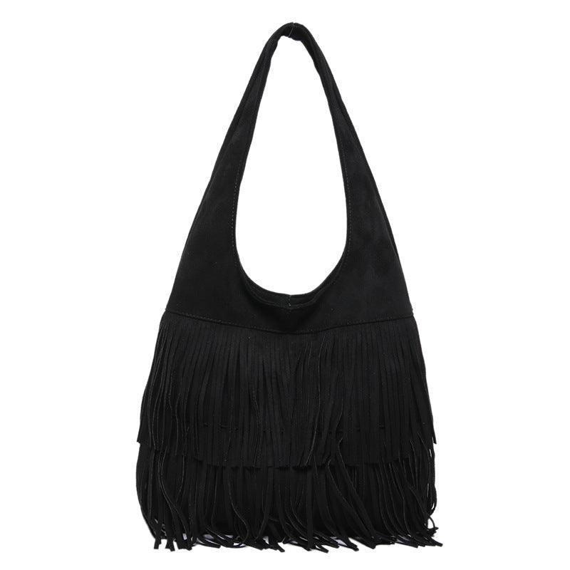 Bolsa tote con flecos estilo vintage gran capacidad - 8