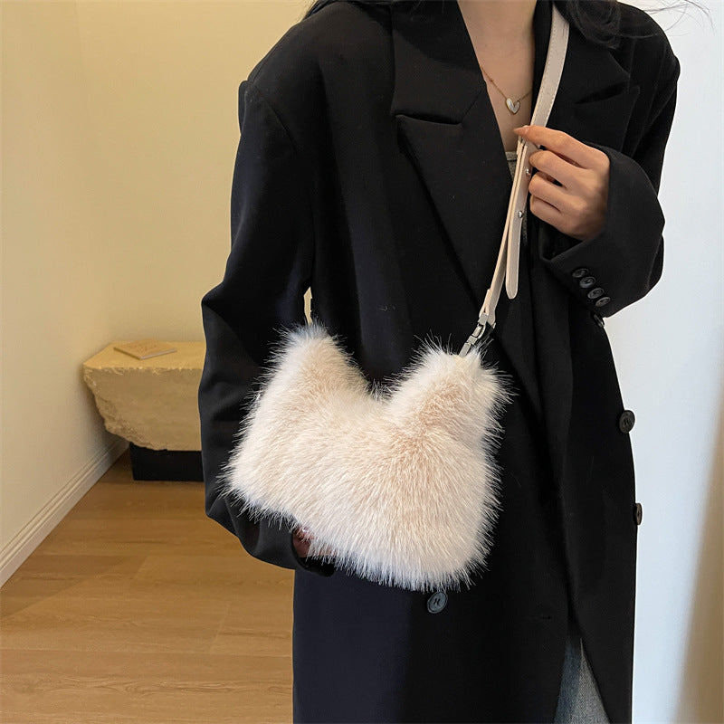 Bolsa cuadrada de peluche tendencia otoño-invierno - 2