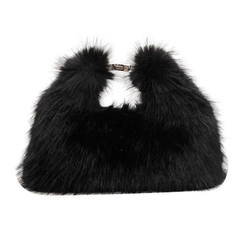 Bolsa cuadrada de peluche tendencia otoño-invierno - 5