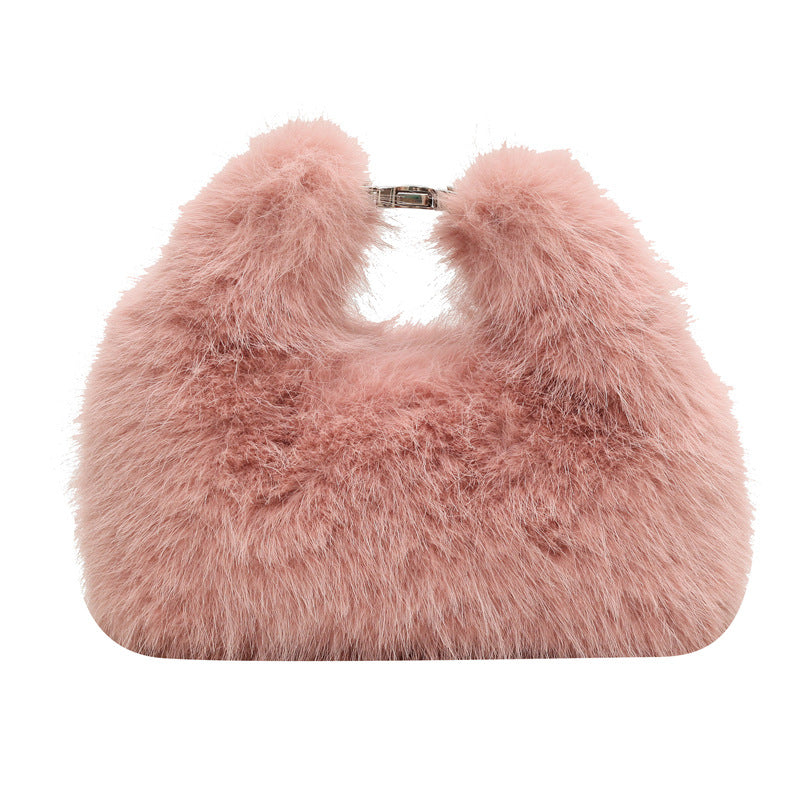 Bolsa cuadrada de peluche tendencia otoño-invierno - 6