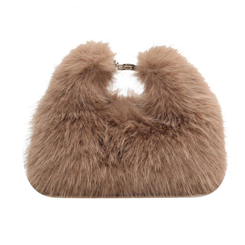 Bolsa cuadrada de peluche tendencia otoño-invierno - 8