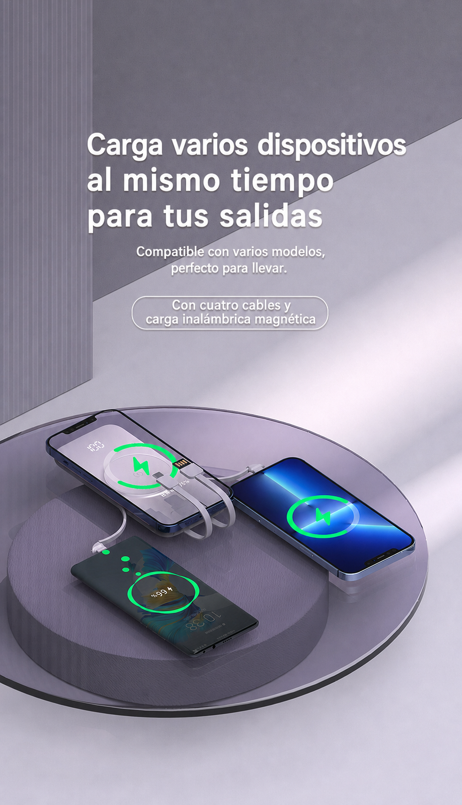 Batería Portátil MagSafe 10000 y 20000 mAh Carga Rápida - 10