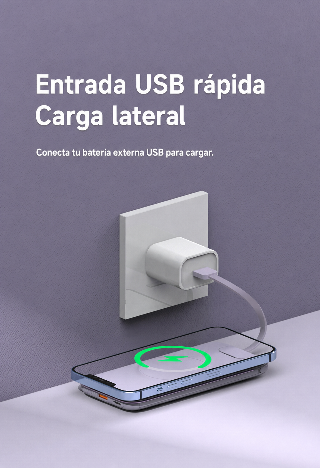 Batería Portátil MagSafe 10000 y 20000 mAh Carga Rápida - 13