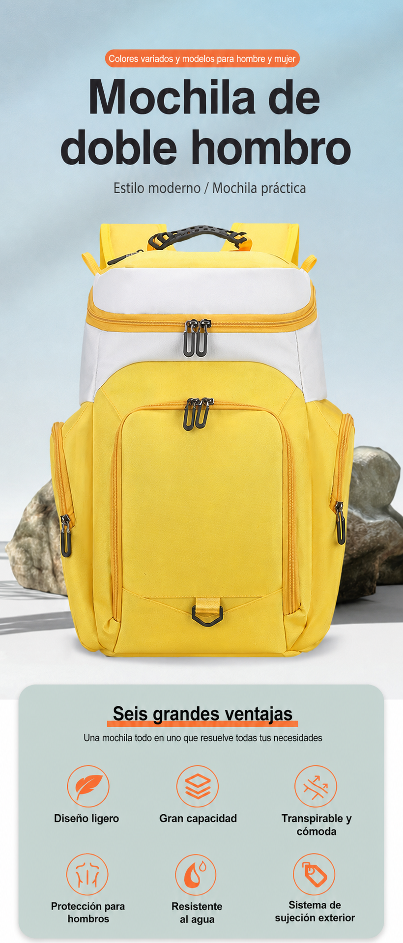 Mochila Deportiva Bicolor - 11