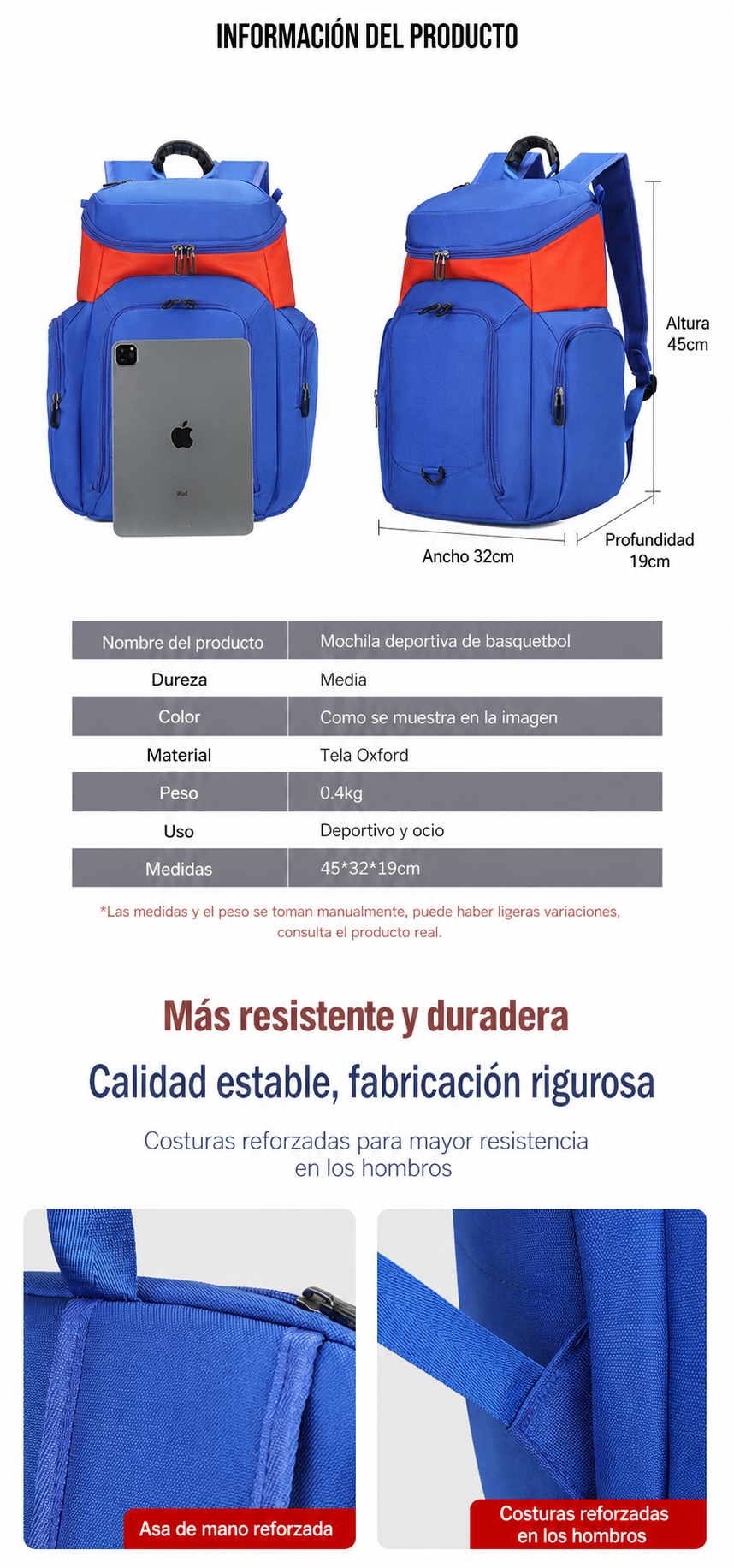Mochila Deportiva Bicolor - 15