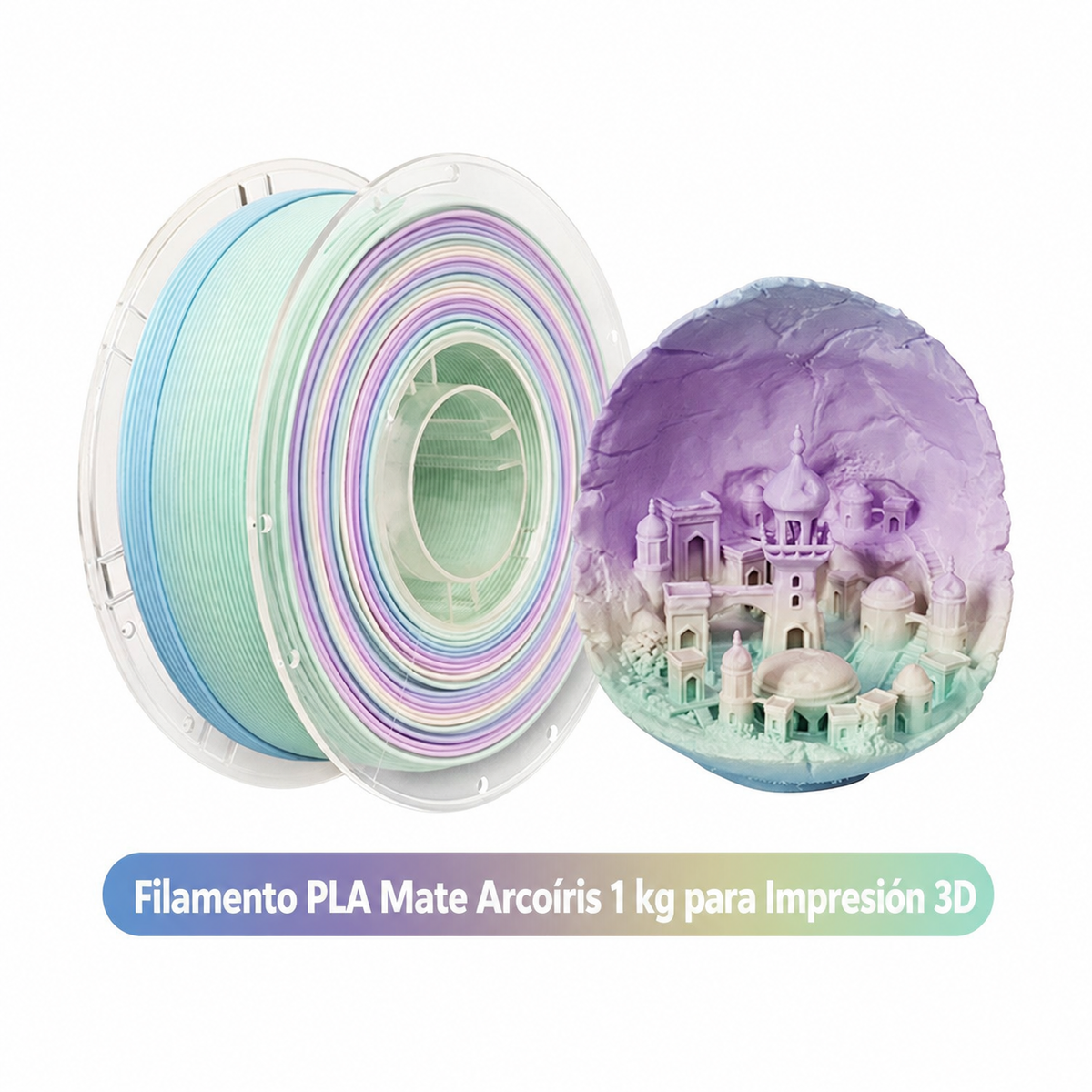 Filamento Arcoíris PLA Mate - 3
