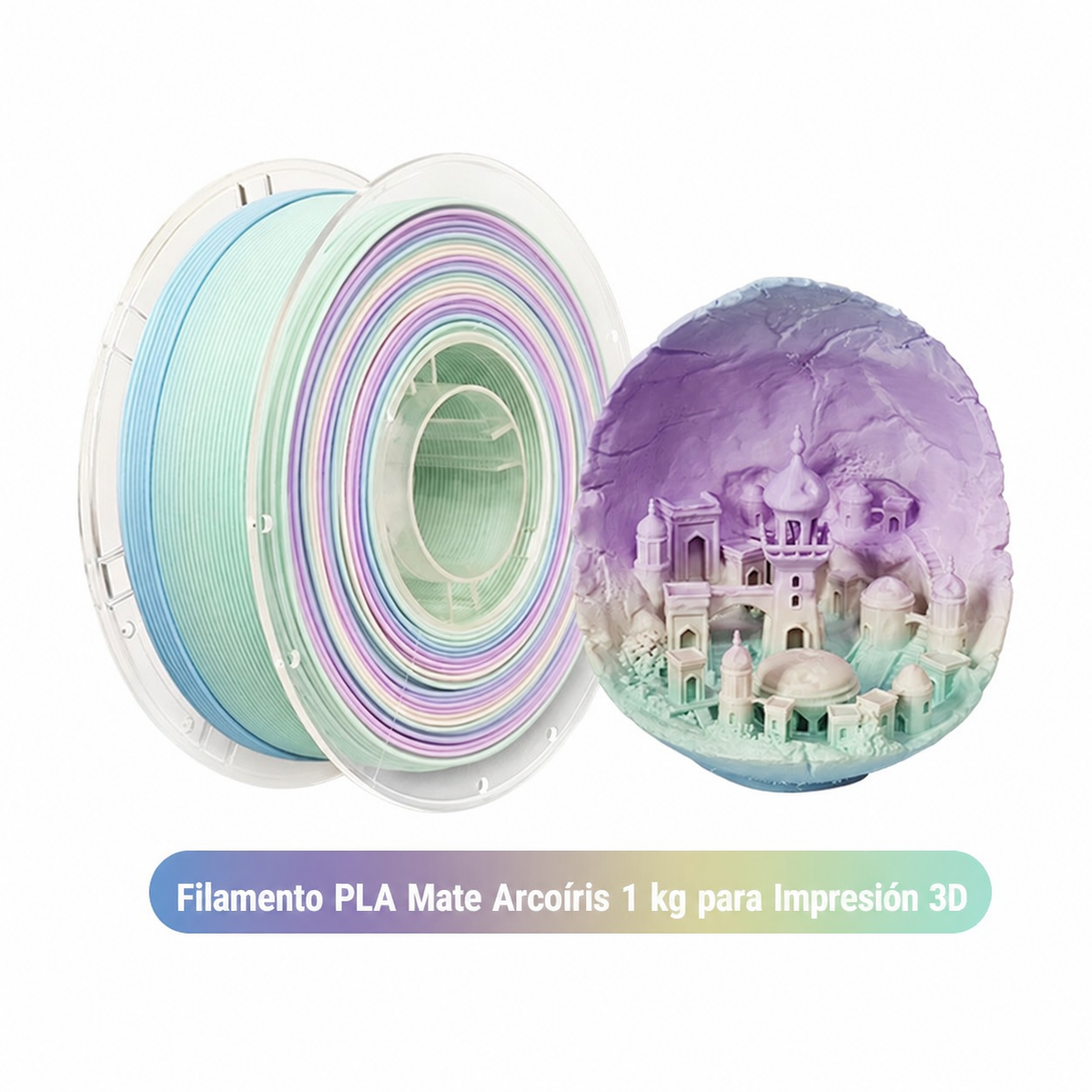 Filamento Arcoíris PLA Mate - 5