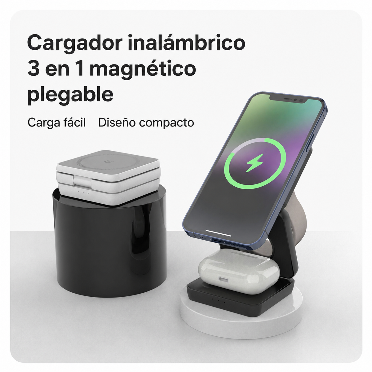 Cargador Magnético Plegable 3 en 1 - 1