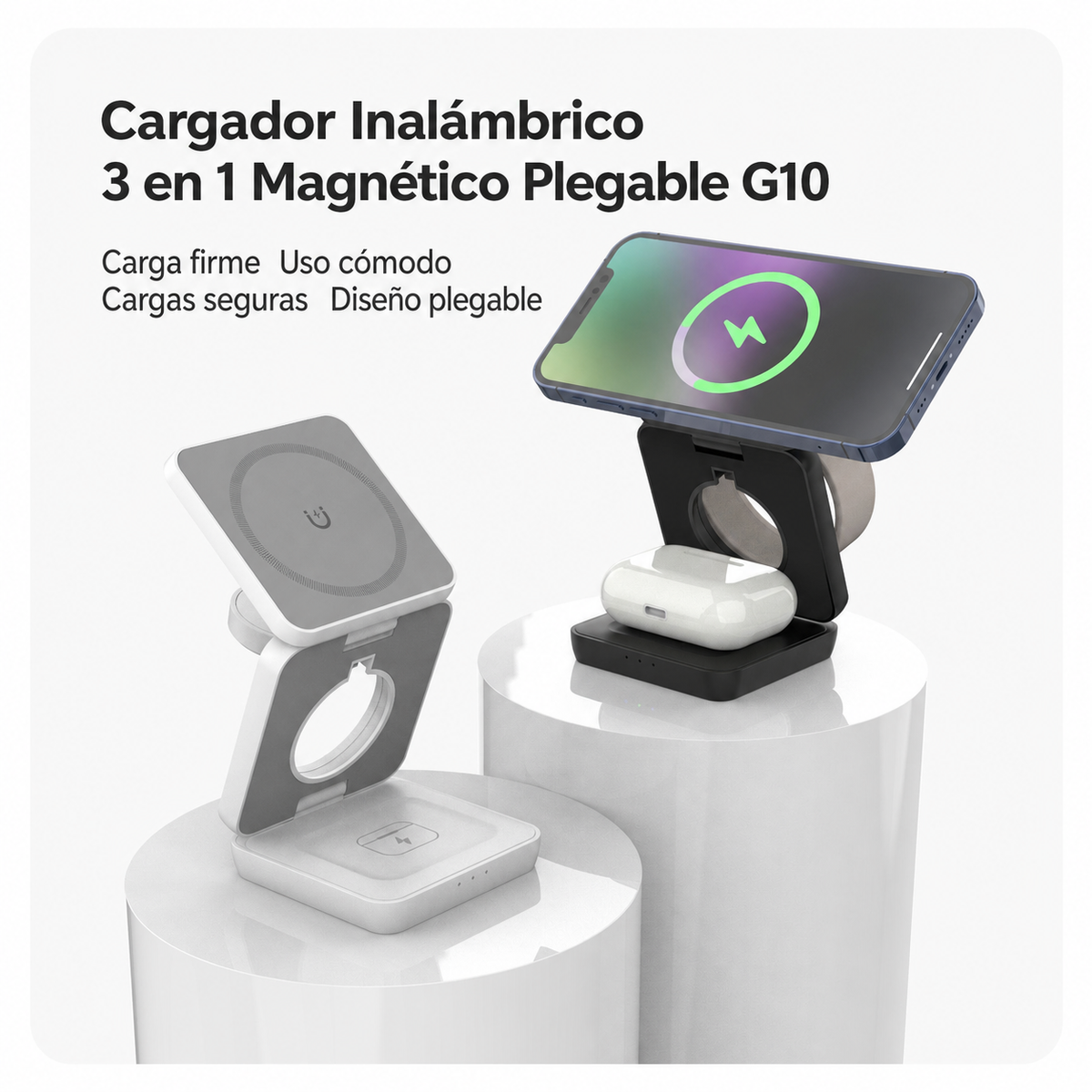 Cargador Magnético Plegable 3 en 1 - 2