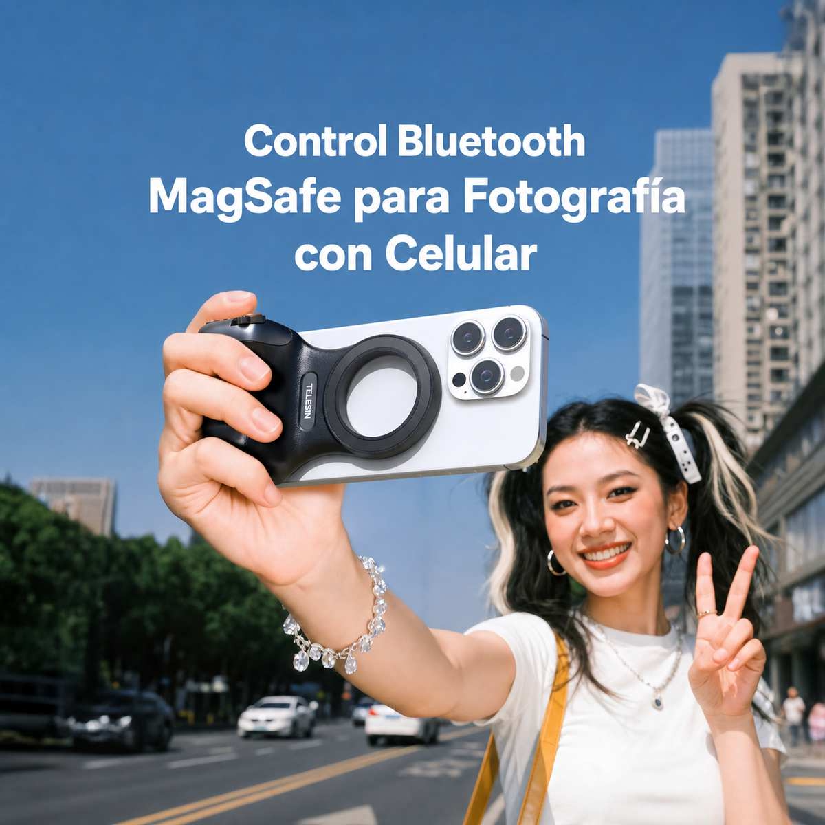 Soporte Bluetooth MagSafe para Fotografía con Celular - 1
