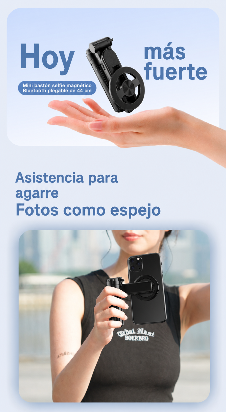 Selfie Stick Magnético plegable - 14