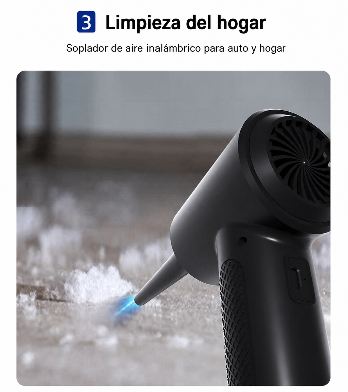 Soplador de aire para auto y hogar - 12