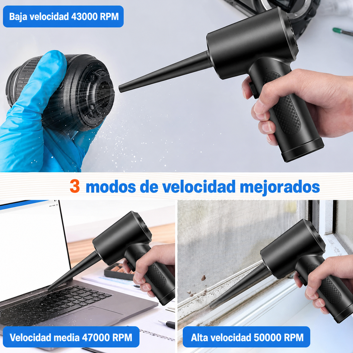 Soplador de aire para auto y hogar - 3