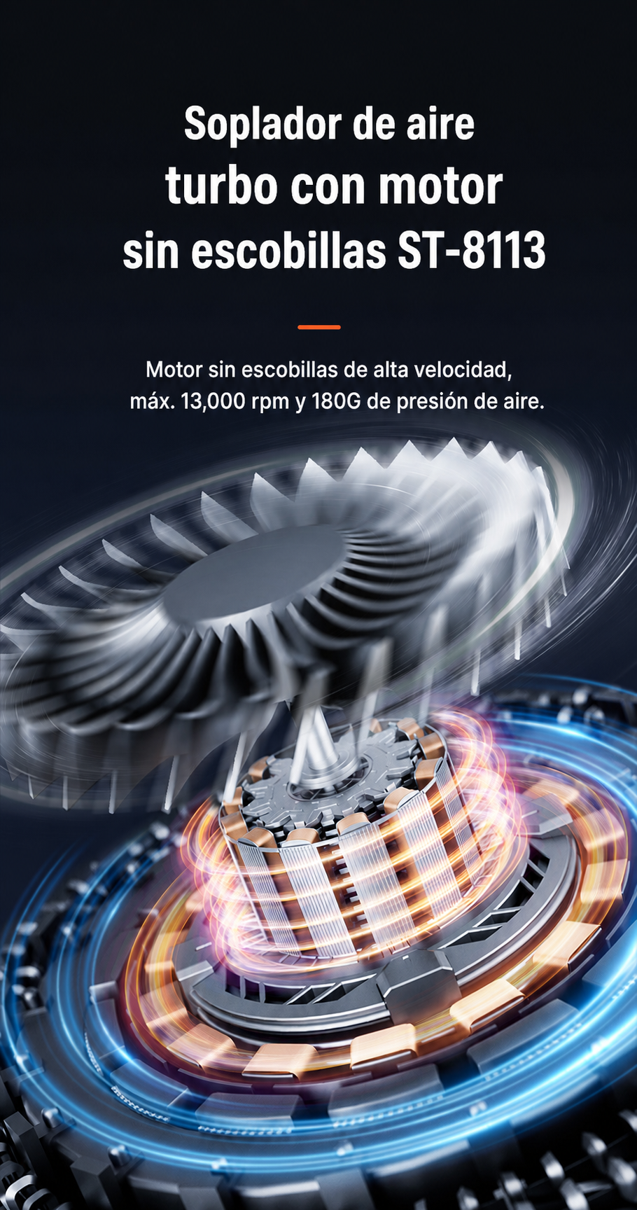 Soplador de aire Turbo ST-8113 - 15