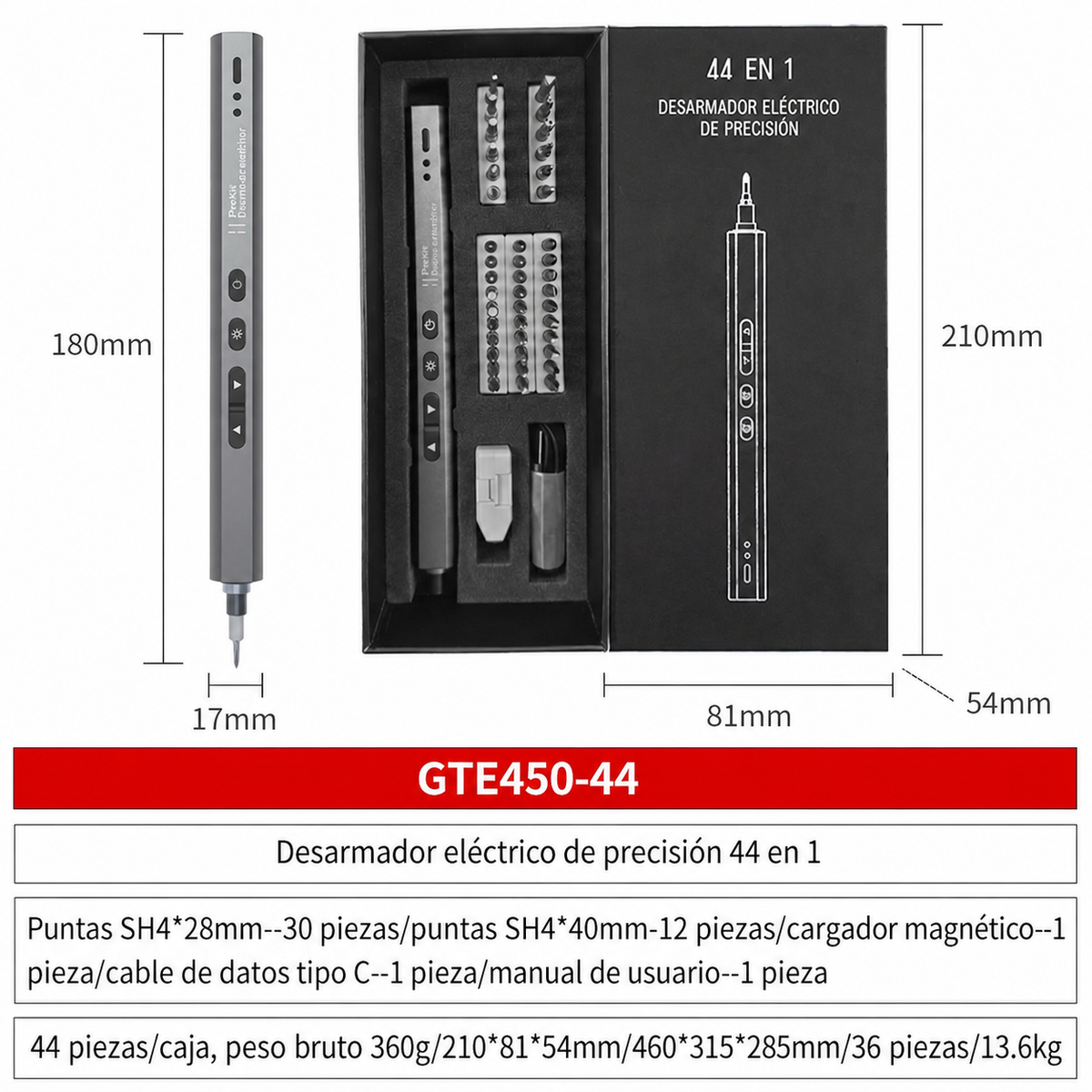 Desarmador Eléctrico de Precisión | 44 en 1