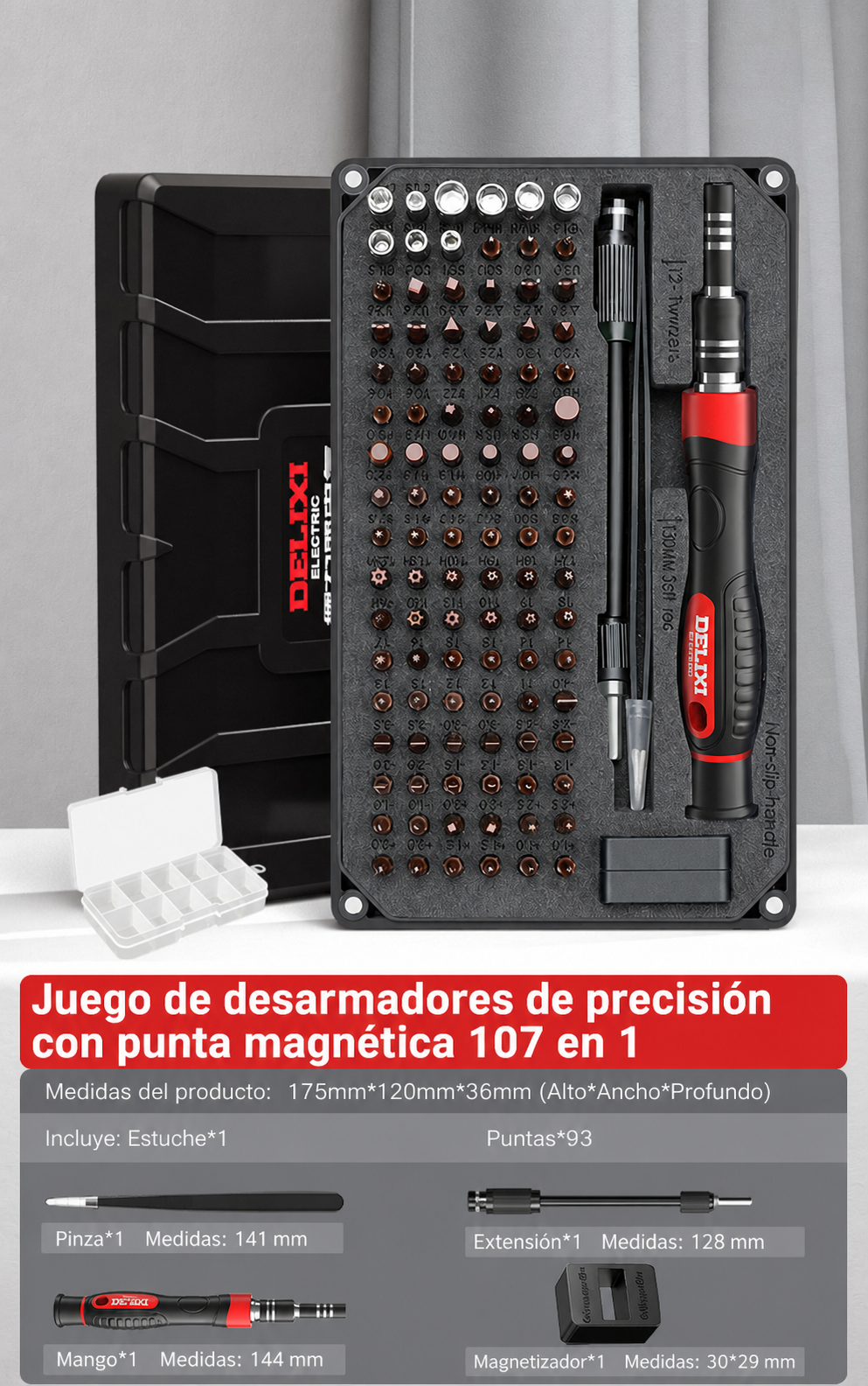 Desarmadores de Precisión con Punta Magnética Set 34-145 pzas