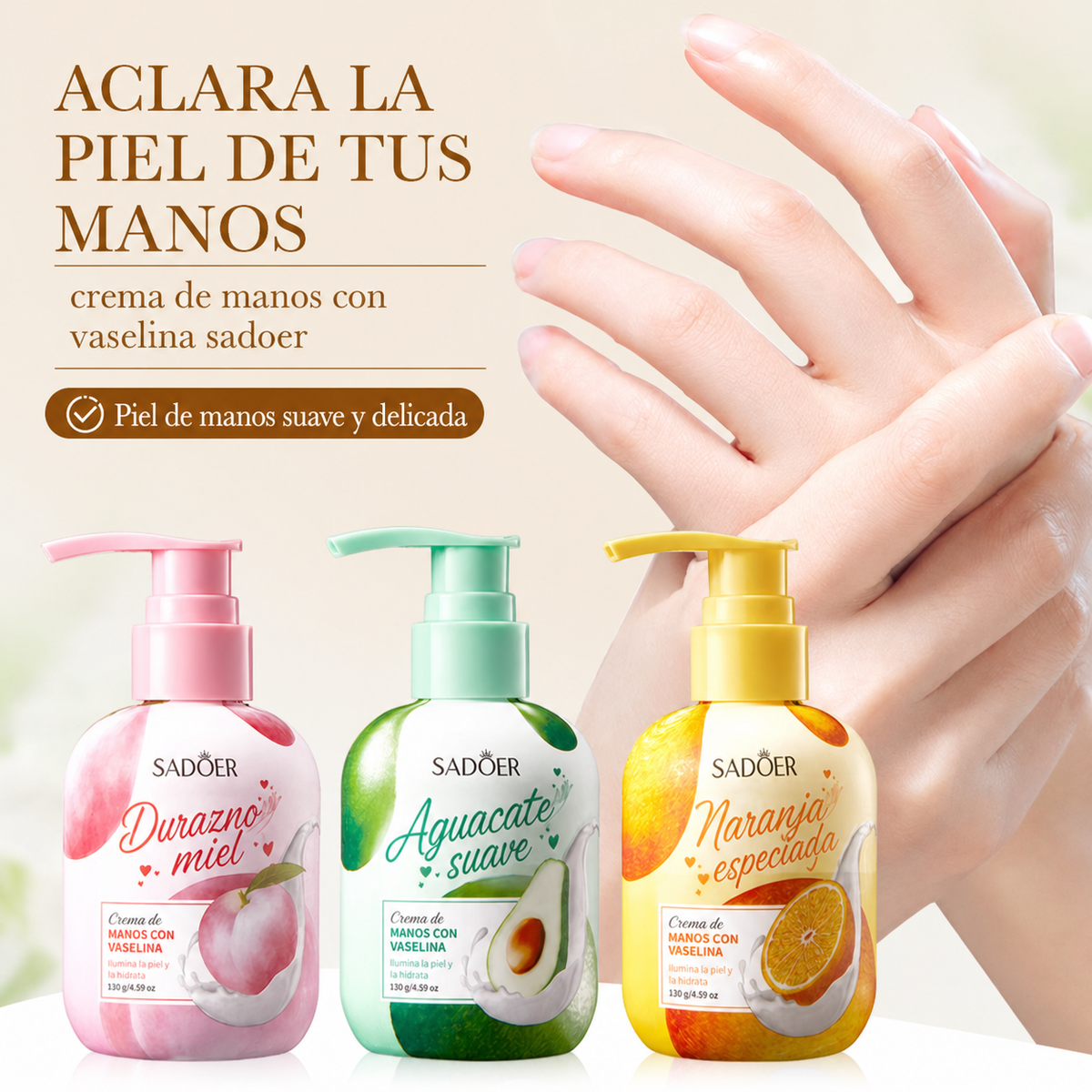 Crema de Manos Hidratante con Aroma Frutal 30-150 g - 3