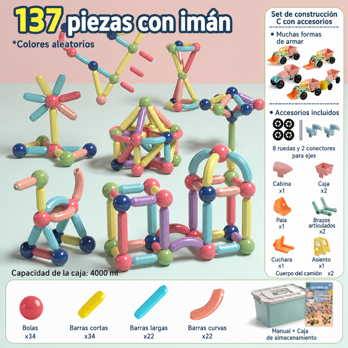 Bloques Magnéticos Educativos para Niños - 5