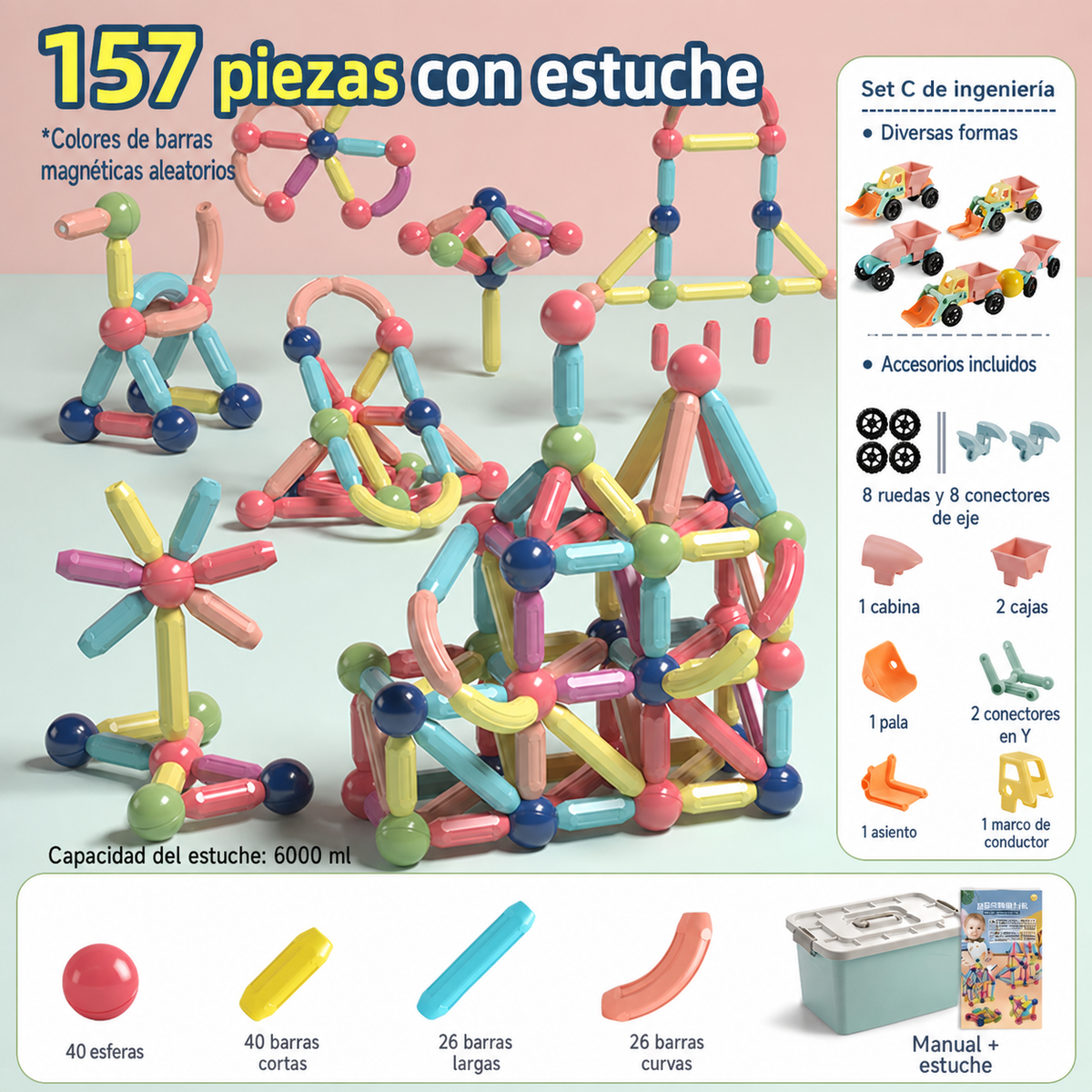 Bloques Magnéticos Educativos para Niños - 6